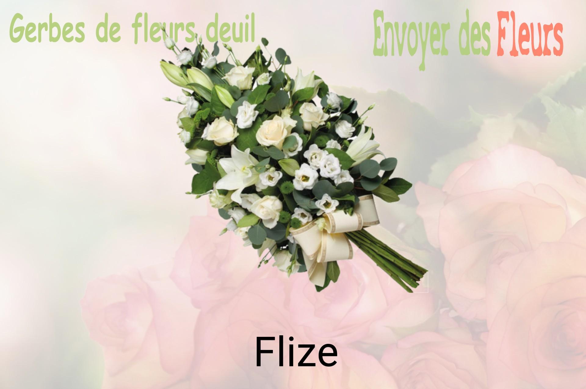 Gerbe de fleurs de deuil livrée à Flize